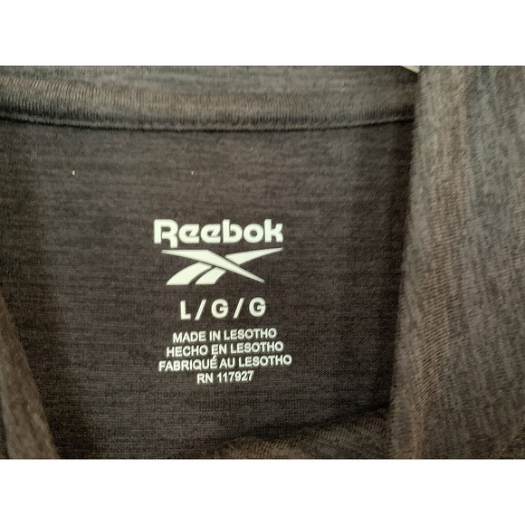 REEBOK ALL AROUND HALF ZIP Black Slim Fit Pullover Athletic Jacket Women's Sz L - Picture 7 of 11